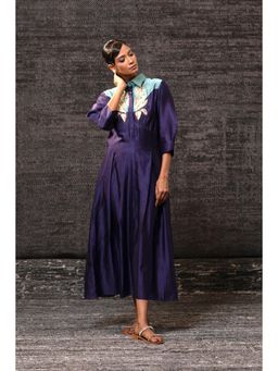 EEDA - Gulnaar Purple Yolk Dress