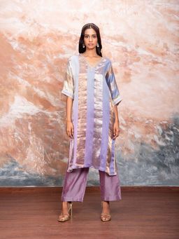 Nidhii Goyal - Lavender Shaded Embroidered Kurta and Pant