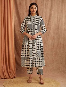 SHAABA CLOTHING - Multicolor Printed Cotton Kurta with Pant