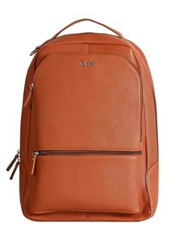 Eske - Mikel Tan Solid Vegan Leather Laptop Backpack