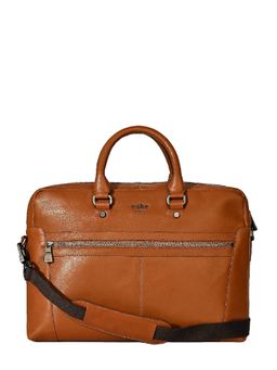 Eske - Nolan 13 Inch Laptop Tan Solid Genuine Leather Messenger Bag