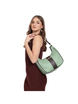 Legal Bribe - Luna Crock Textured Green Hand Bag