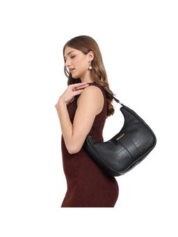 Legal Bribe - Luna Crock Textured Black Hand Bag
