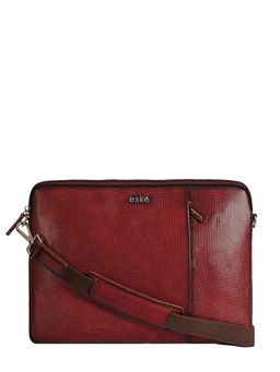 Eske - Nickolaj 13 Inch Maroon Solid Genuine Leather Laptop Sleeve (Set of 2)
