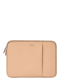 Eske - Elio 13 Inch Beige Solid Vegan Leather Laptop Sleeve