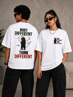 KASSUALLY - Unisex White Oversized Graphic Streetwear T-Shirt