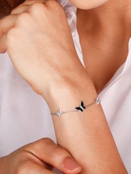 GIVA - Sterling Silver Elegant Butterflies Bracelet Womens