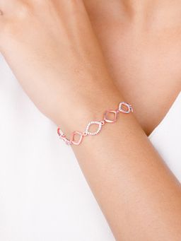 GIVA - Sterling Silver Rose Gold Harmony Bracelet for Womens