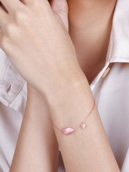 GIVA - Sterling Silver Rose Gold Winged Beauty Bracelet for Womens