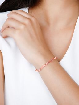 GIVA - Sterling Silver Rose Gold Forever Linked Bracelet for Womens