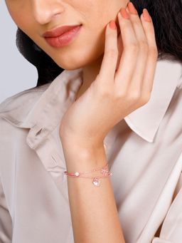 GIVA - Sterling Silver Rose Gold Beloved Maa Bracelet for Womens