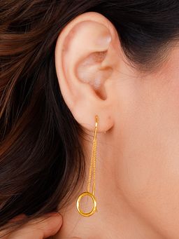 GIVA - Sterling Silver Golden Circle of Beauty Earrings for Womens