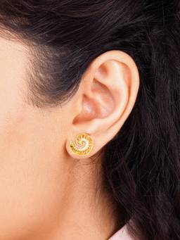 GIVA - Sterling Silver Golden Whirling Winds Earrings for Womens