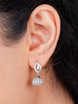 GIVA - Sterling Silver Dazzling Delight Jhumki for Womens