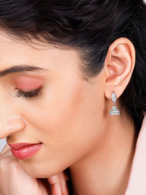 GIVA Sterling Silver Pure Feelings Jhumki for Womens