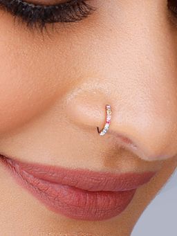 GIVA - Sterling Silver Colourful Nose Ring for Womens