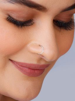 GIVA - Sterling Silver Circle Nose Ring for Womens
