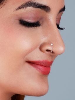 GIVA - Oxidised Silver Gracious Nose Ring for Womens