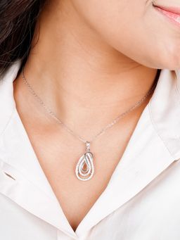GIVA - Sterling Silver Gorgeously You Pendant with Link Chain for Womens