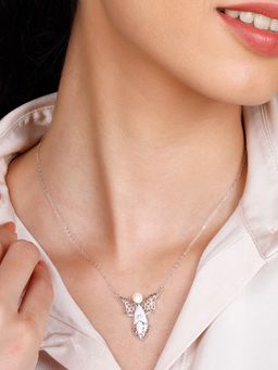 GIVA - Sterling Silver Angel Wings Necklace for Womens