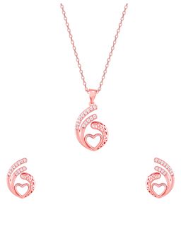 GIVA - Sterling Silver Rose Gold Tender Affection Set for Womens