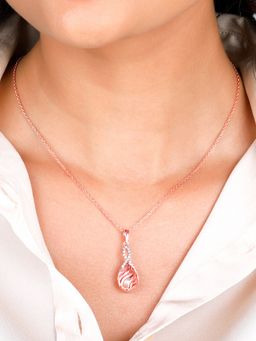 GIVA - Sterling Silver Rose Gold Purity of Love Pendant Chain for Womens