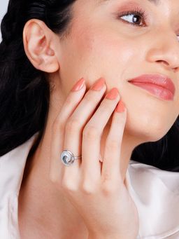 GIVA - Sterling Silver Spiral Symphony Ring for Womens