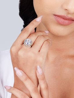GIVA - Sterling Silver Radiate and Shine Ring for Womens