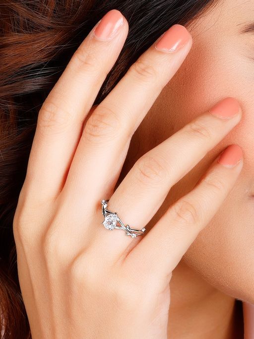 GIVA Sterling Silver Tangled In Love Ring for Womens