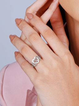 GIVA - Sterling Silver Heart Knot Ring for Womens