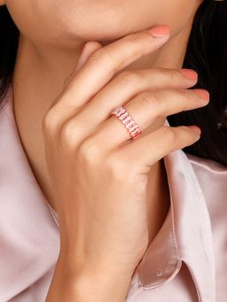 GIVA - Sterling Silver Rose Gold Seamless Love Ring for Womens