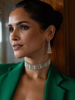 Shaya by CaratLane - Sheni Choker Necklace In Oxidized 925 Silver