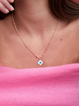 MINUTIAE - Gold Plated Stones Studded Pendant Necklace