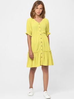 ONLY - Women Casual Wear Yellow Dress