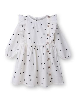 Beebay - White Printed Regular Dress