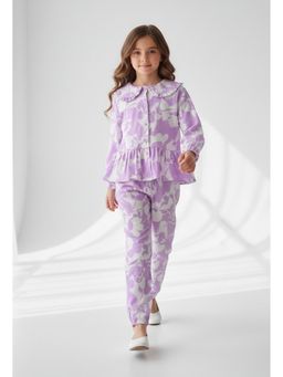 Bella Moda - Purple Printed Regular Co-Ord Set