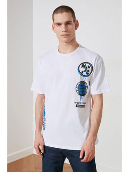 Trendyol - Man White T-Shirt