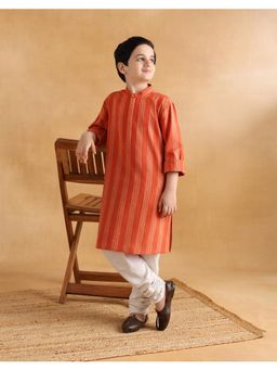 Fabindia - Rust Cotton Long Kurta