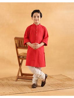 Fabindia - Red Cotton Long Kurta