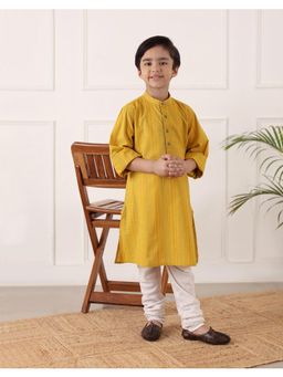 Fabindia - Yellow Cotton Long Kurta