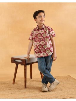Fabindia - Pink Cotton Hand Block Shirt