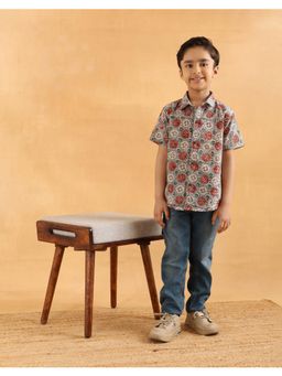 Fabindia - Multi-Color Cotton Bagru Shirt