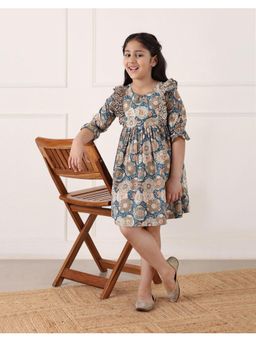 Fabindia - Multi-Color Cotton Hand Block Dress