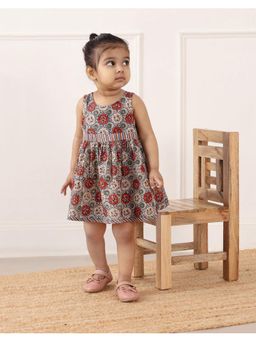 Fabindia - Multi-Color Cotton Bagru Dress