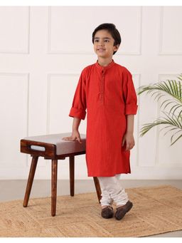 Fabindia - Red Cotton Long Kurta