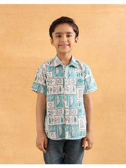 Fabindia - Multi-Color Cotton Hand Block Shirt