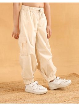 Fabindia - Beige Cotton Jogger Pant