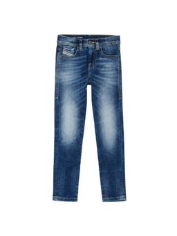 Diesel - Boys Blue Faded Straight-Fit Jeans