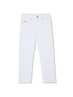 Diesel - Boys White Straight-Fit Jeans
