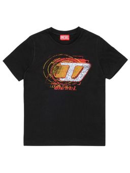 Diesel - Boys Black Logo-Print T-Shirt